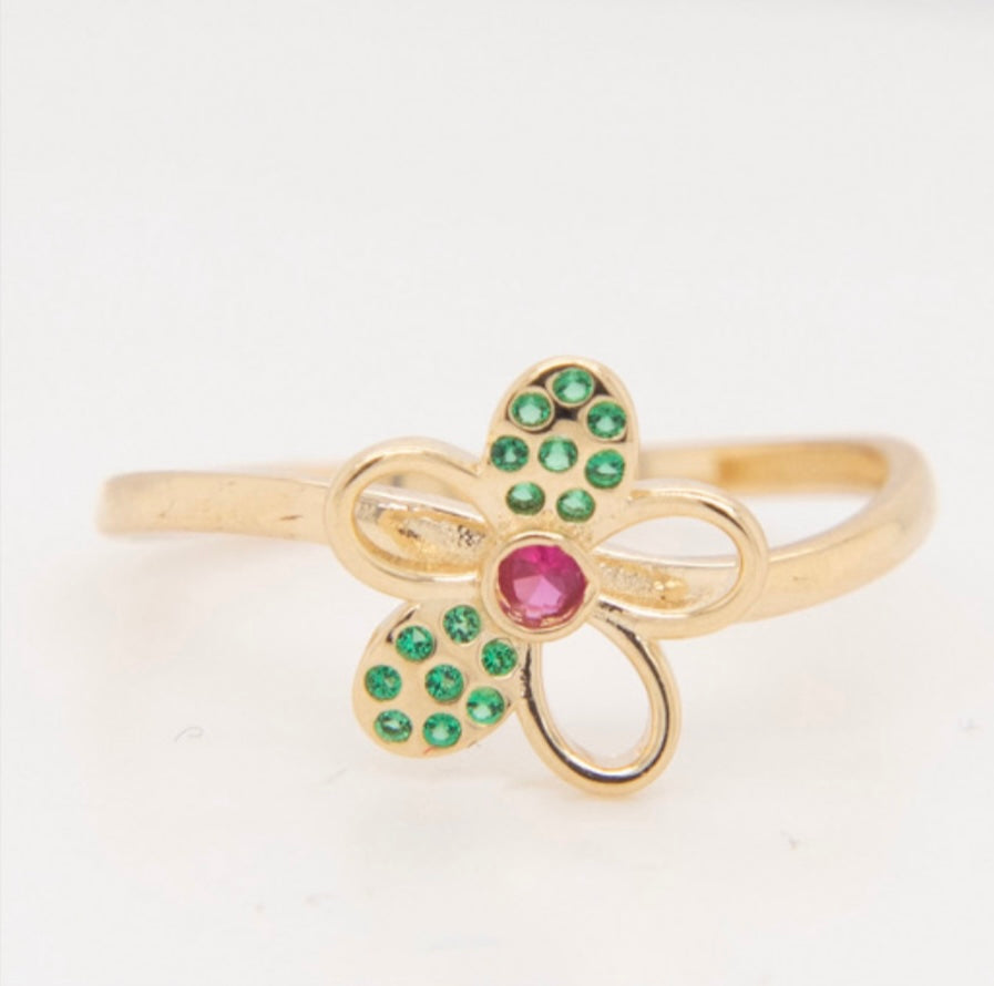 14k Flower Ring