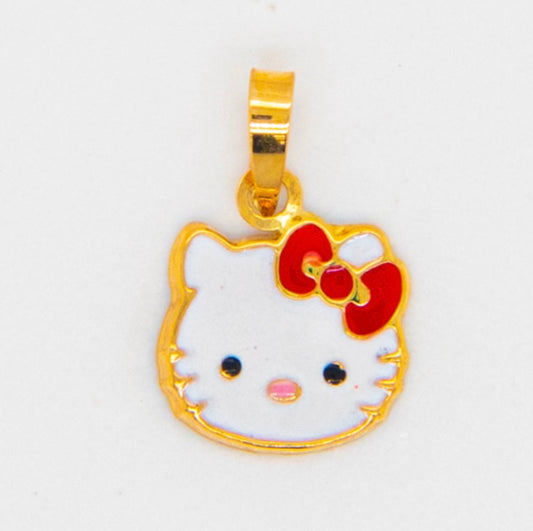 14k Gold Kitty Pendant