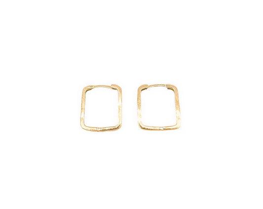 14k Gold Small Square Earring