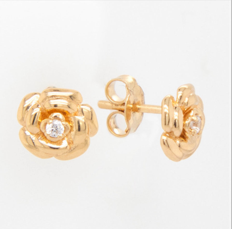 14k Flower Earrings