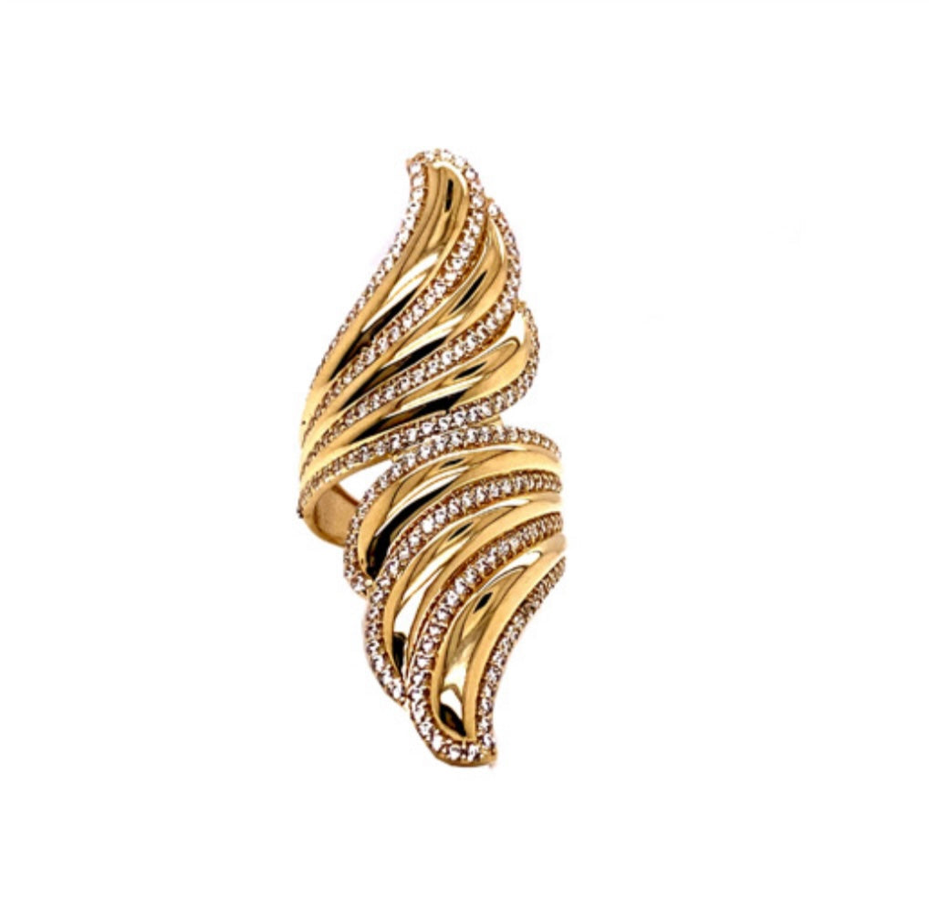 14k Large Wings Ring