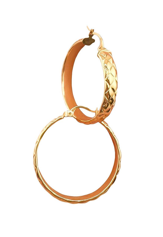 14k Gold Hoops