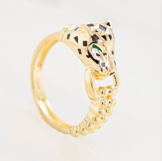 Solid 14k Panther Ring