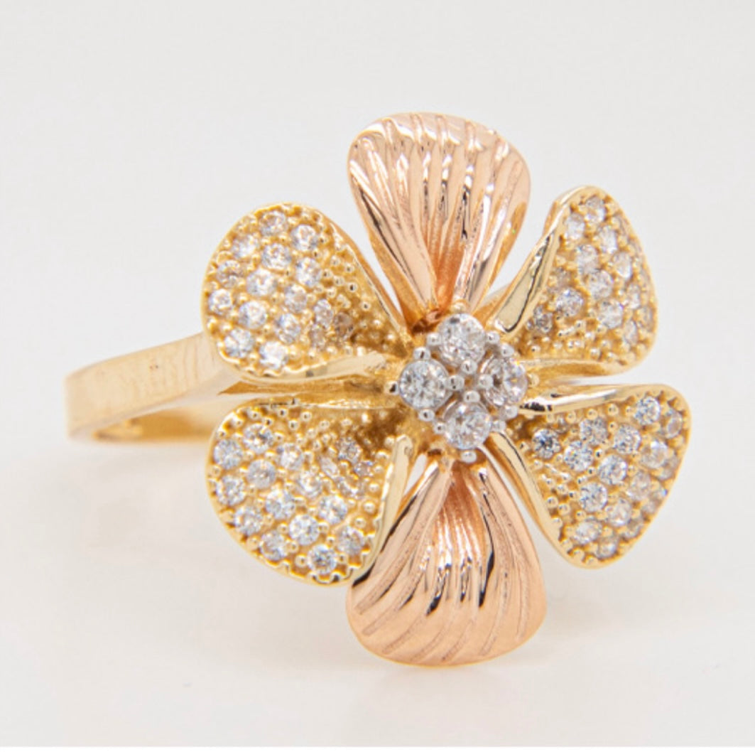 14k Flower Ring