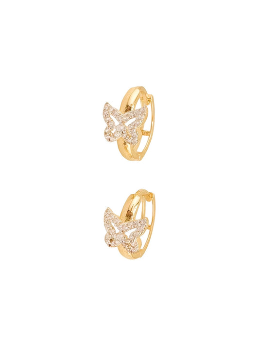 14k Gold Butterfly Earrings