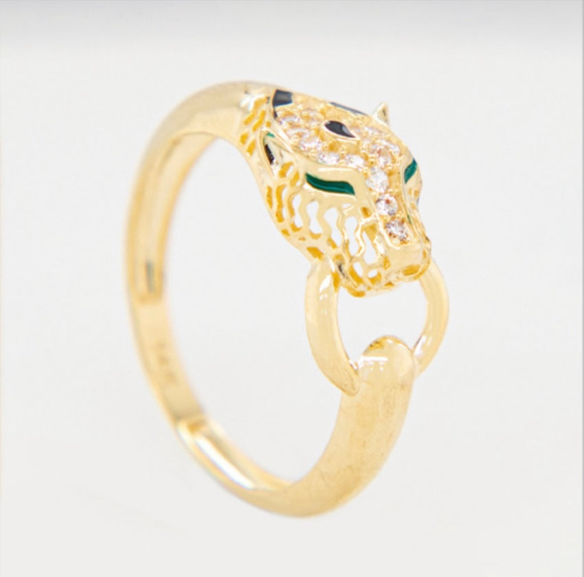 Solid 14k Panther Ring