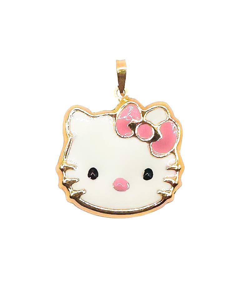 14k Gold Kitty Pendant