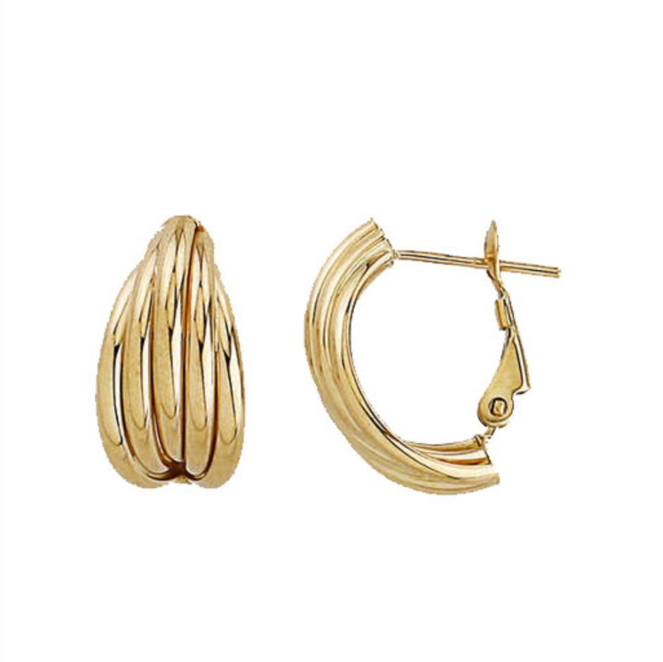 Omega Earring 14k