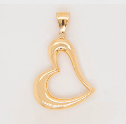 Medium Heart Pendant 14k