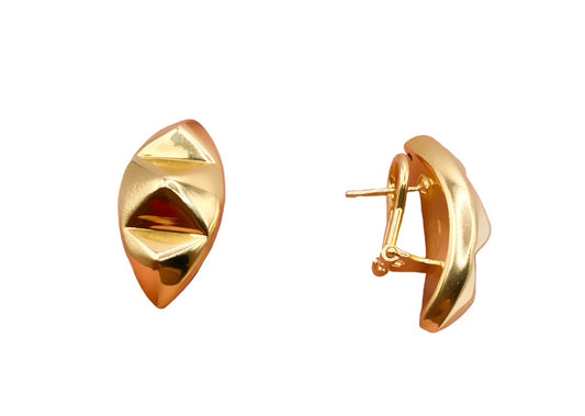 14k Gold Omega Earring