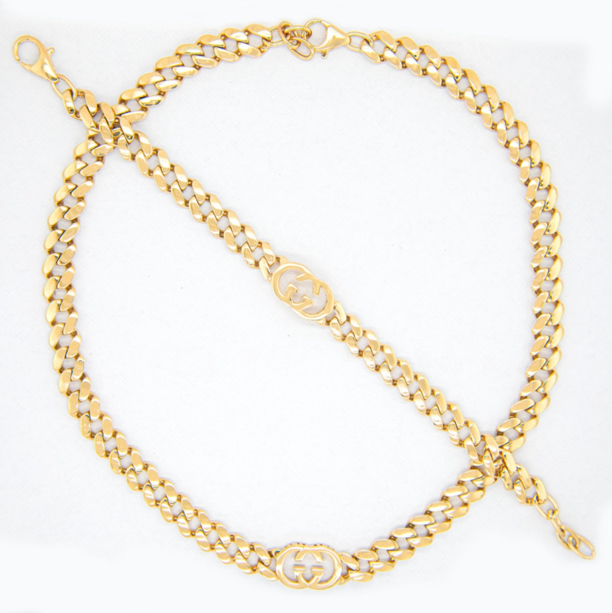 14k Gold Set 8.5mm Necklace 18in Bracelet 8.5in