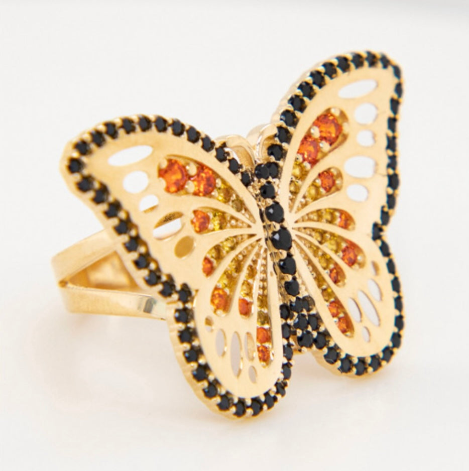 14k Large Butterfly Ring