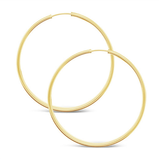 14k Gold Jlo Hoops