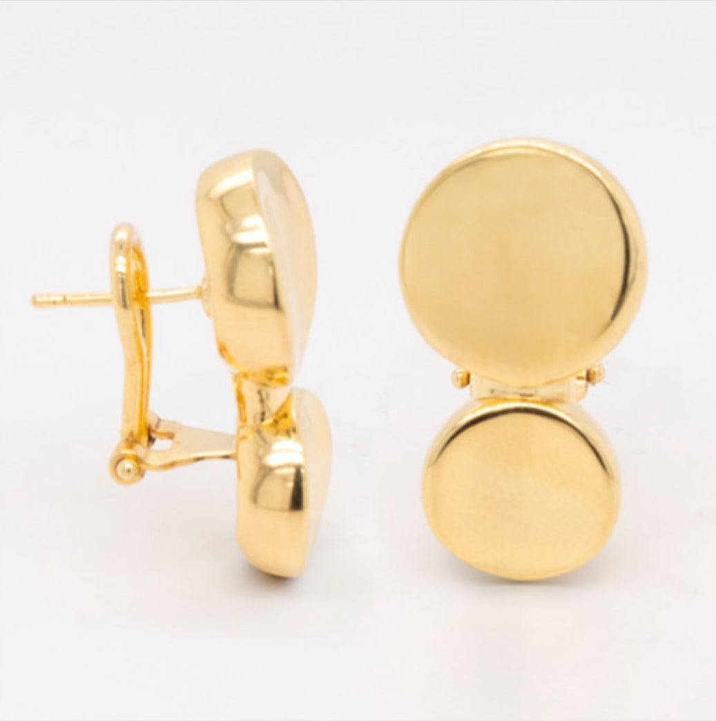 14k Gold Omega Earring