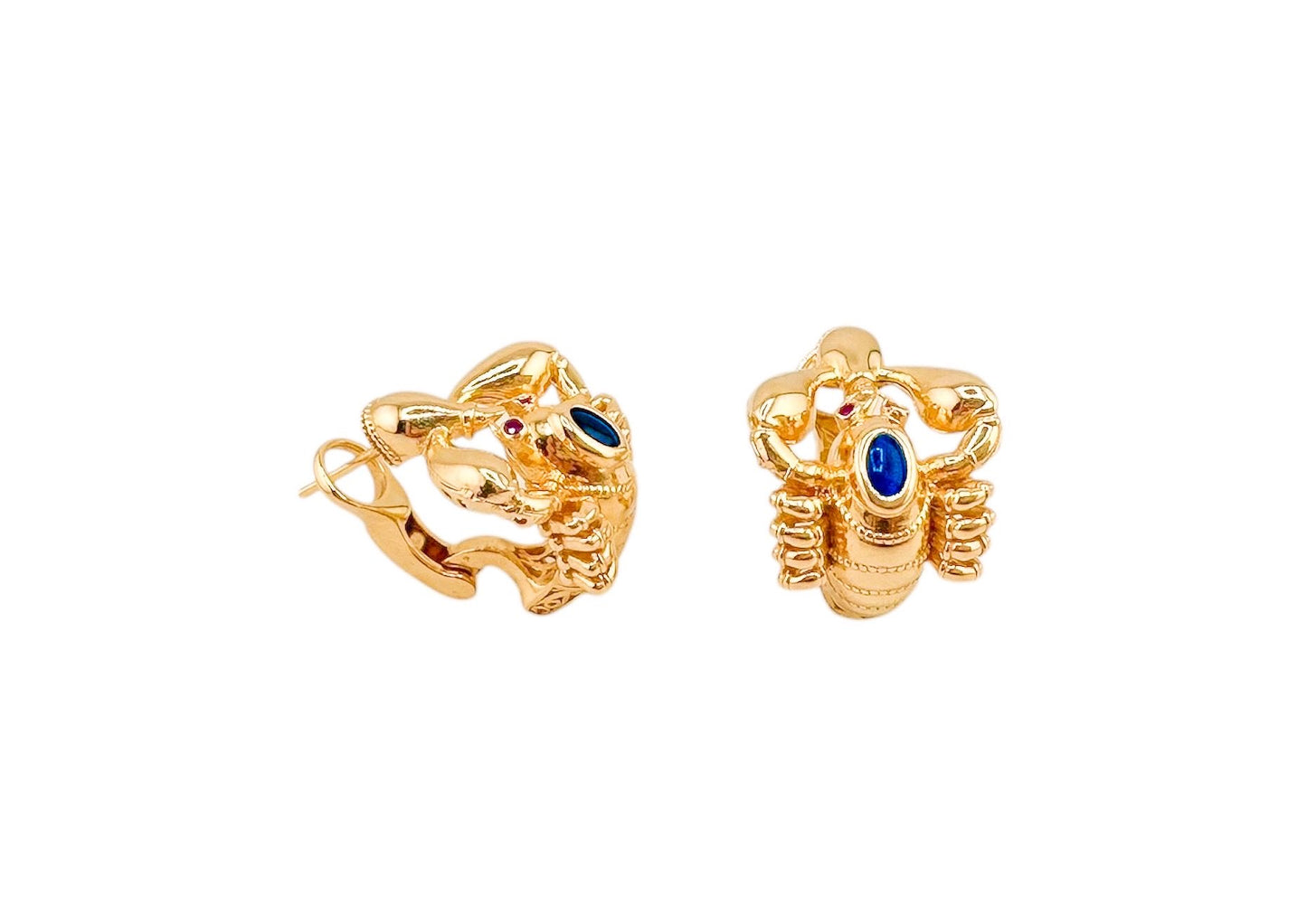 14k Gold Scorpion Omega Earring