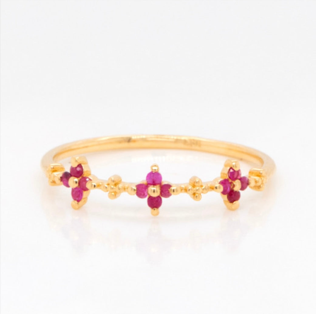 18k Gold Genuine Rubi Ring