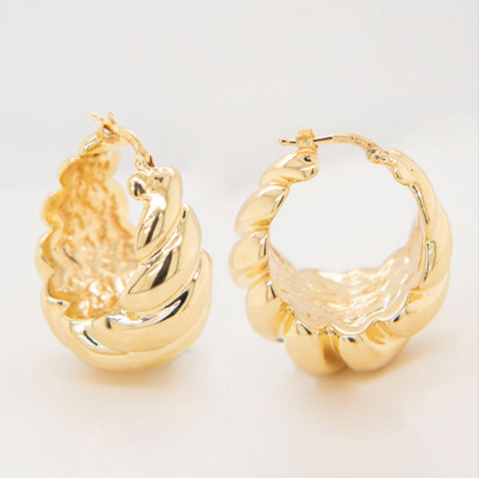 14k Gold Hoops