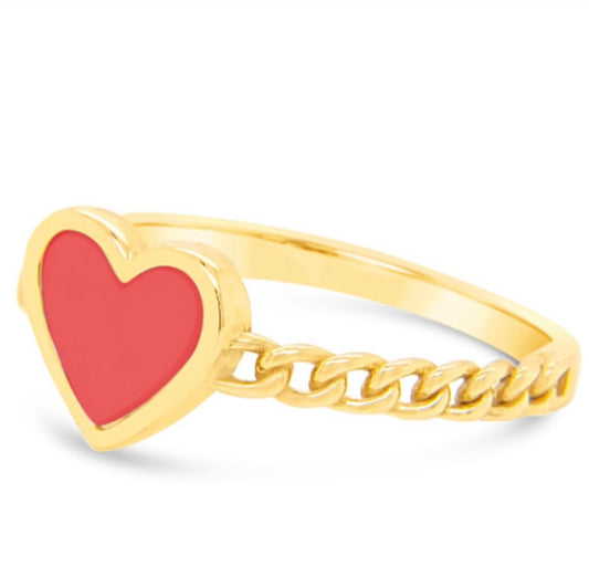 14k Heart Ring