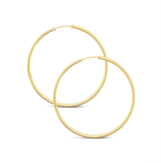 14k Gold Jlo Hoops