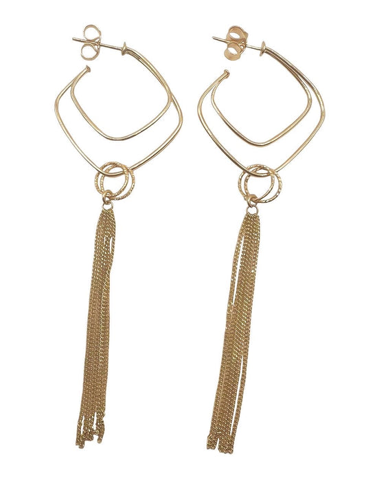 14k Gold Long Earrings