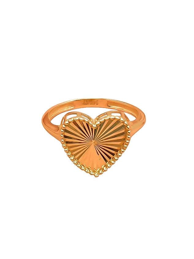 14k Heart Ring